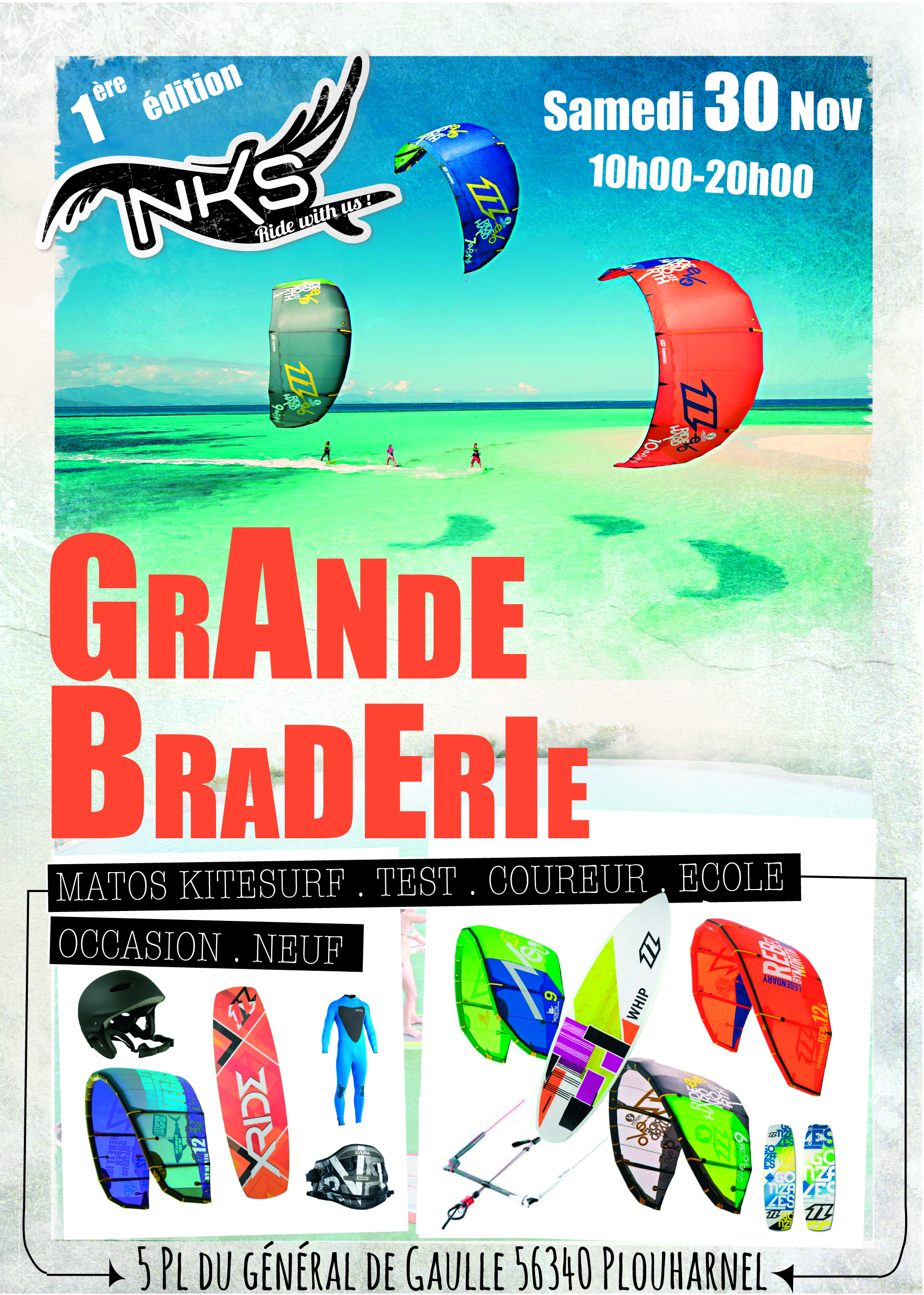 Grande Braderie - Kitesurf - Samedi 30 Novembre !