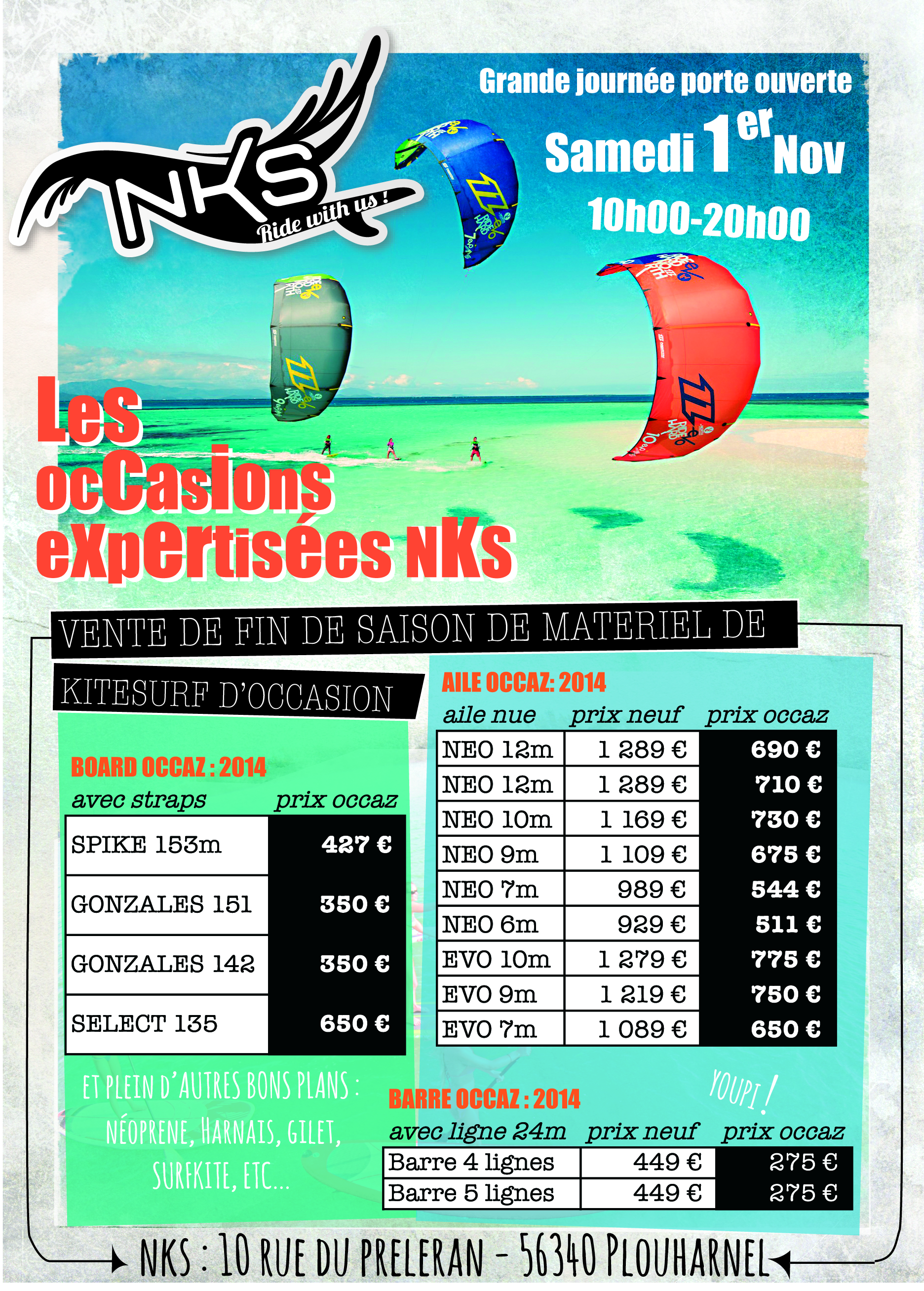 Vente Kitesurf occasion saison 2015 !