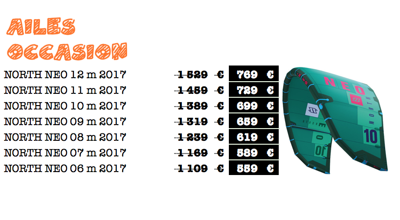 Ailes de kitesurf d'occasion north kite